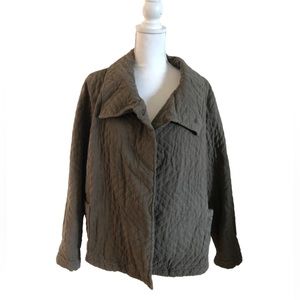 Olive Green Quilted Coat